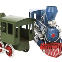 ITEM GENERAL GIFTS Metal Train Green Vintage Style Retro Scale