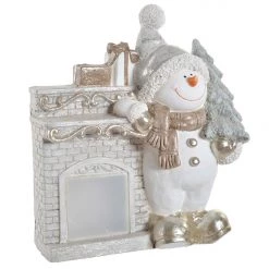 Itemint CHRISTMAS SHOP DECORATIVE LIGHT FELT LED CHRISTMAS FIREPLACE 39,5X18,5X46cm