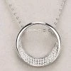 Giftworks Newgrange Living Silver Half Moon Diamante Pendant JEWELLERY