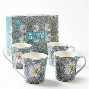 Lesser And Pavey Set Of 4 William Morris Pimpernel Mugs 3 Lesser And Pavey Set Of 4 William Morris Pimpernel Mugs
