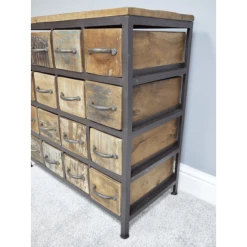Dutch Brothers Industrial Furniture Rustic 12 Drawer Cabinet GENERAL GIFTS