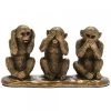 Lesser And Pavey 3 Wise Monkeys Figurines Bronze GENERAL GIFTS
