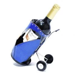 Giftworks GENERAL GIFTS BLUE GOLF GIFTS CADDY WINE BOTTLE HOLDER
