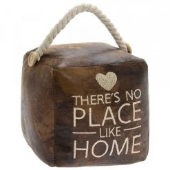 Lesser And Pavey GENERAL GIFTS Brown Faux Leather Home Door Stop