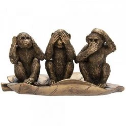 Lesser And Pavey 3 Wise Monkeys Bronze GENERAL GIFTS