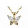 Giftworks Rose Gold CZ Butterfly Necklace JEWELLERY
