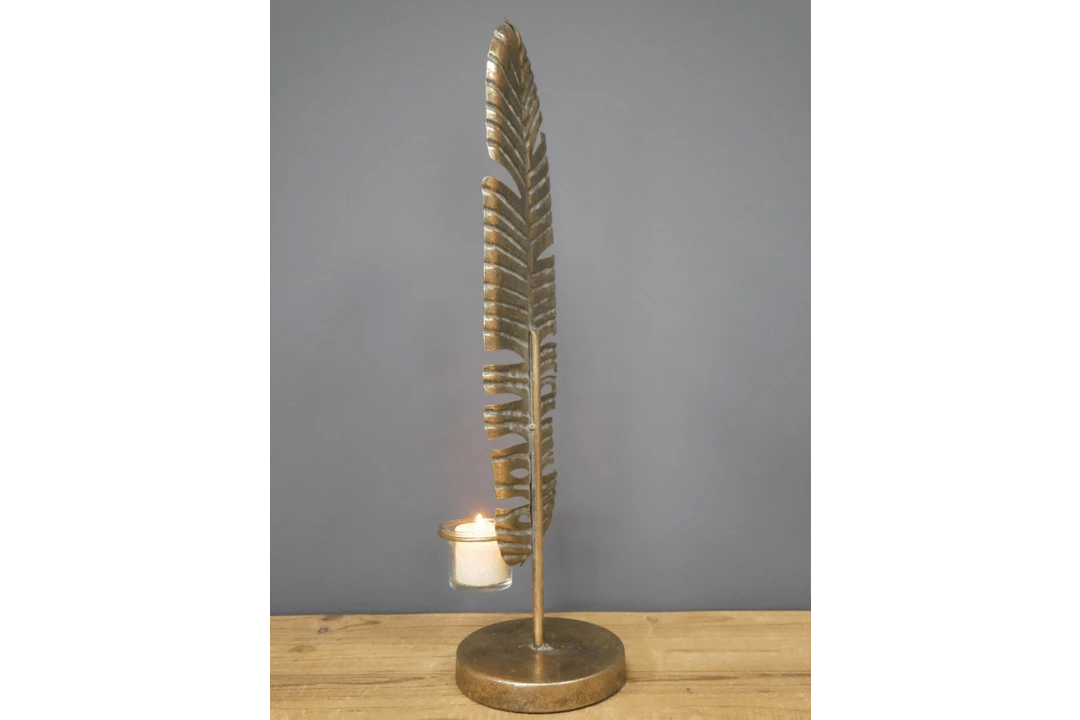 Dutch Brothers Leaf Tea Light Holders-Gold GENERAL GIFTS 8 Dutch Brothers Leaf Tea Light Holders-Gold GENERAL GIFTS