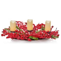 Giftworks Red Berry Centrepiece Candle Holder