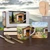 Lesser And Pavey FARMHOUSE FINE CHINA MUG & COASTER SET GENERAL GIFTS