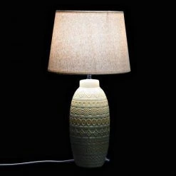 ITEM Stoneware Muted Green Table Lamp