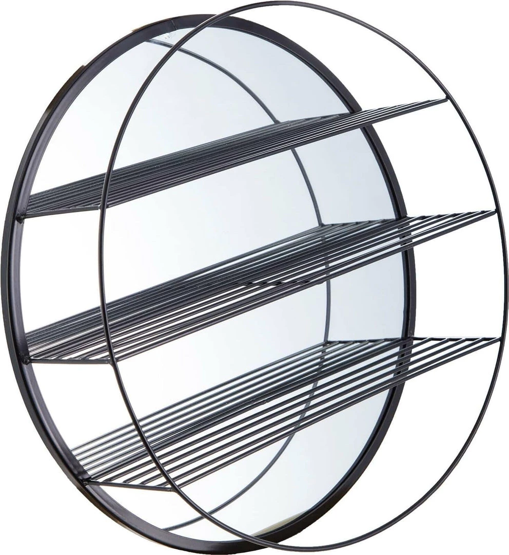 Giftworks GENERAL GIFTS BETTY METAL WALL MIRROR SHELF BLACK 4 Giftworks GENERAL GIFTS BETTY METAL WALL MIRROR SHELF BLACK