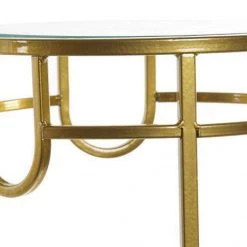 Giftworks FURNITURE Golden Auxiliary Side Tables Set Of 2