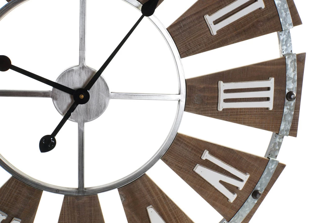 ITEM SKELETON WALL CLOCK MDF METAL 75X5X75 NATURAL GENERAL GIFTS 5 ITEM SKELETON WALL CLOCK MDF METAL 75X5X75 NATURAL GENERAL GIFTS