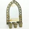 Minster SILVER 78CM RUSTY WALL MIRROR WITH PLANTER ( PRE ORDER FOR LATE MARCH)
