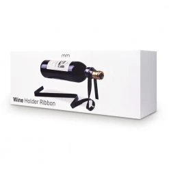 Mikamax GENERAL GIFTS MAGIC WINE HOLDER RIBBON BLACK