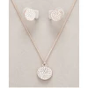 Giftworks Newgrange Living – Round Diamante Rose Gold Necklace & Earrings