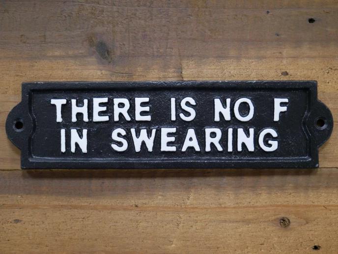 Giftworks GENERAL GIFTS Cast Iron Sign (Swearing) 3 Giftworks GENERAL GIFTS Cast Iron Sign (Swearing)