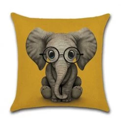 Faire GENERAL GIFTS Cushion Cover Elephant - Oker