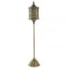 ITEM Moroccan-Arabic Style Candlestick On An Antique Gold Metal Stand.
