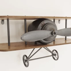 Giftworks Retro Industrial Vintage Aeroplane Wall Shelf GENERAL GIFTS
