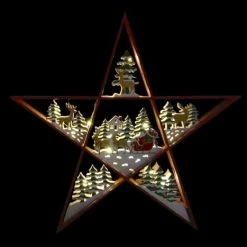 Itemint Christmas Led Decoration Red Star 50x7,5x47Cm