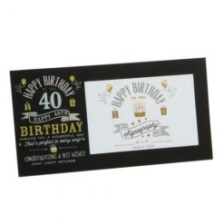 Giftworks GENERAL GIFTS 6" X 4" - SIGNOGRAPHY BIRTHDAY GLASS FRAME 12 Giftworks GENERAL GIFTS 6