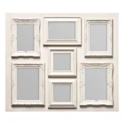 Premier Housewares Cream Contemporary 7 Photo Collage Frames