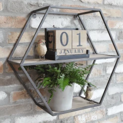 Giftworks WALL SHELVES/ HEXAGONAL SHELF WALL LANTERN SCONCES AND HANGINGS 9 Giftworks WALL SHELVES/ HEXAGONAL SHELF WALL LANTERN SCONCES AND HANGINGS