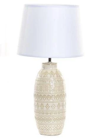 ITEM GENERAL GIFTS Stoneware Beige Table Lamp 3 ITEM GENERAL GIFTS Stoneware Beige Table Lamp