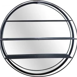 Giftworks GENERAL GIFTS BETTY METAL WALL MIRROR SHELF BLACK 9 Giftworks GENERAL GIFTS BETTY METAL WALL MIRROR SHELF BLACK