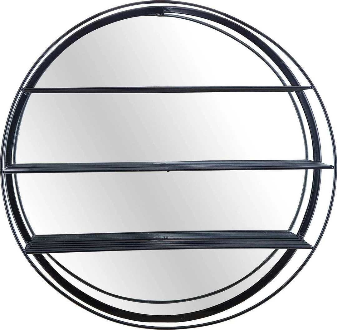 Giftworks GENERAL GIFTS BETTY METAL WALL MIRROR SHELF BLACK 5 Giftworks GENERAL GIFTS BETTY METAL WALL MIRROR SHELF BLACK