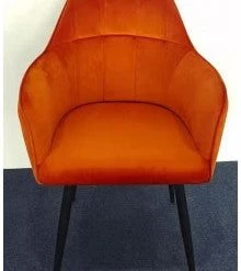 Giftworks THE GRANGE INTERIORS ORANGE CHAIR WITH BLACK LEGS