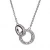 Giftworks GENERAL GIFTS SILVER INTERLOCKING DIAMANTE NECKLACE