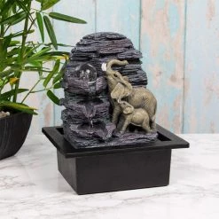 Lesser And Pavey GENERAL GIFTS Indoor Zen Elephant Water Feature