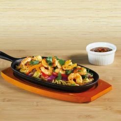 KitchenCraft World Of Flavours Oriental Iron Sizzle Platter