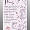 CBC GENERAL GIFTS Glass Sentiment Plaque - Daughter 1 CBC GENERAL GIFTS Glass Sentiment Plaque - Daughter