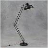 McGowan & Rutherford Matt Black Extra Large Classic Desk Style Floor Lamp