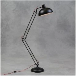 McGowan & Rutherford Matt Black Extra Large Classic Desk Style Floor Lamp