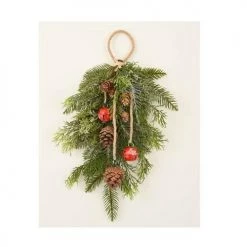 Enchanté CHRISTMAS SHOP Twinkle Burgundy Bell Teardrop Hanger 77cm