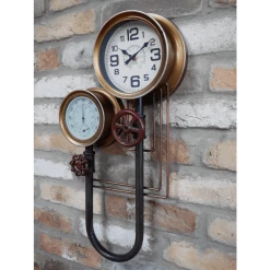 Dutch Brothers GENERAL GIFTS Industrial Rustic Pipe Clock