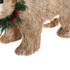Itemint CHRISTMAS SHOP BEAR FIGURE POLYESTER POREXPAN 31X15X30 NATURAL BROWN
