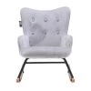 Zons GENERAL GIFTS Children's Velvet Rocking Chair 63x49xH68cm - Grey