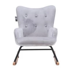 Zons GENERAL GIFTS Children's Velvet Rocking Chair 63x49xH68cm - Grey