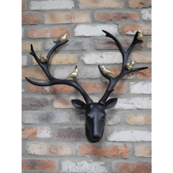 Dutch Brothers GENERAL GIFTS Stag Head With Gold Birds