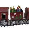 Giftworks CHRISTMAS SHOP METAL COLOURED TRAIN ON TRACKS