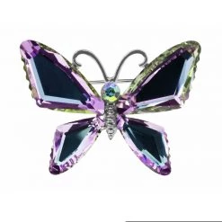 Giftworks GENERAL GIFTS Rhodium Ab Wings Butterfly Brooch