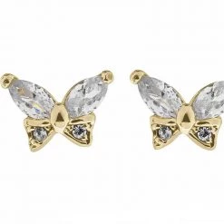 Giftworks Rose Gold CZ Butterfly Stud Earrings GENERAL GIFTS