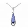 Indulgence Jewellery Silver Blue Stone Teardrop Crystal Necklace (INEC3722A) 1 Indulgence Jewellery Silver Blue Stone Teardrop Crystal Necklace (INEC3722A)