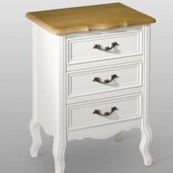 Giftworks FURNITURE Marseille Cream & Pine, 3 Drawer Locker