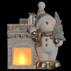 Itemint CHRISTMAS SHOP DECORATIVE LIGHT FELT LED CHRISTMAS FIREPLACE 39,5X18,5X46cm